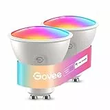 Govee Glühbirne GU10 LED RGBWW, Smarte Glühbirne Funktioniert mit Matter, Alexa, Google Home, 400LM WLAN LED Lampe Dimmbare Farbwechsel, 56 Szenen, Smart Bulb GU10 Synchronisierung mit Musik 2 Packung