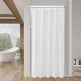 EurCross Textil Polyester Stoff Badvorhang Wasserdicht 120 x 180 Bad Vorhang Antibakteriell Badewanne Vorhang