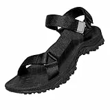 OutPro Sandalen Herren Sportsandalen Verstellbare Klettertreppe Trekkingsandalen Wassersandalen Sommer Atmungsaktiv für Trekking Wander Outdoor Schwarz, 45