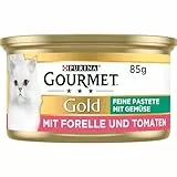 Gourmet PURINA GOURMET Gold Feine Pastete mit Gemüse Katzenfutter nass, mit Forelle und Tomaten, 12er Pack (12 x 85g)