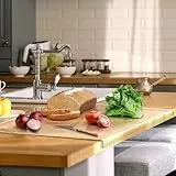 Gracenal Acryl Schneidebrett, 60x45cm Cutting Board, Großes Schneidbrett Rutschfest mit Lippe, Schneidebrett Glas Arbeitsplatte Küche Durchsichtig, Geschenk Küche Küchenutensilien, Küchen Gadgets
