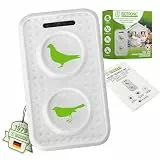ISOTRONIC Ultraschall Vogelabwehr zum Vertreiben von Tauben, Spatzen, Möwen & Krähen – batteriebetriebener Vogelschreck für Balkon, Dach & Garten – Taubenabwehr mit 50m² Wirkungsbereich (1 Stück)