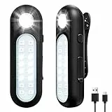 Taximi LED Clip Lamp - 300 Lumen Lauflicht Joggen Licht mit 6 Modi, IPX5 Wasserdicht LED Blinklicht Schulranzen Licht für Hundegeschirr, Kinder Reflektoren Anhänger zum Rucksack Kleidung, 2er