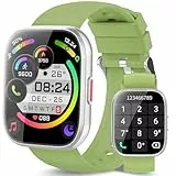 Ddidbi Smartwatch Damen Herren, Fitnessuhr Damen mit Telefonfunktion 1.85' Zoll Touchscreen, IP68 Wasserdicht Smart Watch mit schrittzähler Schlafmonitor, Uhren Herren für Android iOS, Grasgrün