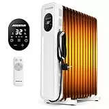 Aigostar Snug - Energiesparend 2500W Ölradiator mit Fernbedienung, 13Rippen Smart Thermostat Heizung, 3 Heizstufen, 24h Timer, LED-Anzeige, Kipp & Überhitzungsschutz, Mobiler Electric Heater