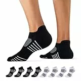 Falechay 8 Paar Sneaker Socken Herren Damen Kurze Socken LaufSocken Atmungsaktive Sportsocken Unisex,Schwarz Weiß 43-46
