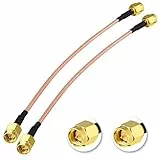 Boobrie 2 * SMA Kabel Koaxialkabel SMA Stecker auf SMA Stecker 15cm Verlängerungskabel RG316 WLAN-Antennenadapter für Koaxial-Antennenkabel, 4G-Antenne, WLAN-Router