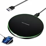 35W Kabellose Induktive Ladestation Qi, Schnellladepad für iPhone 16/15/14/13/12, AirPods 4/3/2, Galaxy S24/S23/S22/S21, Note, One Plus, Kompatibel mit Allen Qi-fähigen Geräten, mit 1m USB-C Kabel