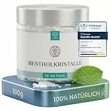 LoWell® Mentholkristalle 100g aus 100% reiner Minze – intensive Sauna Kristalle für einen frischen Menthol-Duft – Sauna-Aufgussmittel in wiederverschließbarer Dose für Sauna & Wellness