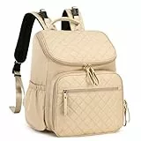 LORADI Wickeltasche mit großer Kapazität und Kinderwagen-Schnalle, wasserabweisender Reiserucksack mit isolierten Taschen, Beige, Large, Wickeltasche
