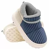 Voqeen Hausschuhe Damen Herren Flauschige Winter Wasserdicht Dick Gemütlich Unisex Pantoffeln Rutschfest Wolke Hüttenschuhe für Innen Außen