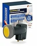 SCHWAIGER Twin LNB digital Sun Protect I Low Noise Blockconverter für 2 Teilnehmer I extrem wetterfest & geeignet für Multifeedanlagen I SAT-Zubehör für störungsfreien Empfang I anthrazit