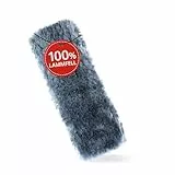 Walser Lammfell Gurtpolster Millie, 2 Stück Gurtpolster Auto aus 100% Lammfell, Gurtschoner Auto, Gurtpolster Auto Erwachsene/Gurtpolster Kinder, Autogurt Polster, Sicherheitsgurt Polster anthrazit
