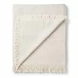 Martina Home Spiga vielseitiger Schal, 80 % Baumwolle, 20 % Polyester, roh, 260 Length x 300 Width cm
