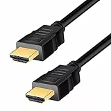 LogiLink CH0100 - HDMI Anschlusskabel Typ A (Stecker/Stecker), UHD 4K Auflösung, 2x geschirmtes CCS Kabel, Farbe: Schwarz, Länge: 1m
