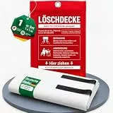 Brandengel® Feuerlöschdecke 1x1 m – DIN EN 1869:2019 geprüfte Löschdecke für Fettbrand & Küche – Feuerdecke aus Glasfaser für Haushalt, Werkstatt, Auto, Grill & Camping