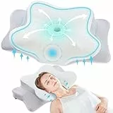 DONAMA Memory Foam Nackenkissen Ergonomisch, Kopfkissen mit Armauflage & Zwei Höhen, Kühlend & Atmungsaktiv, 6-Zonen-Kontur, Nackenstützung für alle Schlafpositionen