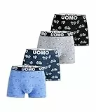 Trendy Boy Jungen Baumwoll-Boxershorts Unterwäsche, 4er-Pack – Ultraweiche Boxer Briefs, Mehrfarbig, Größen 6-16 Jahre (1689, 14-16 Years)