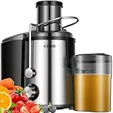 GDOR Entsafter 800W Juicer aus Edelstahl 76mm Großem Mund Entsafter Gemüse und Obst 3 Geschwindigkeitsstufen Juicer Machine Schnelles Entsaften Zentrifugaler Leicht zu Reinigen mit Bürste BPA-frei