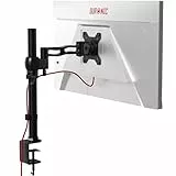 Duronic DM351X2 Monitorarm, Monitor Halterung Bildschirme bis 27' Zoll, LCD LED Display Ständer bis 10 kg, Höhenverstellbar, Neigbar -15° bis +15°, Drehbar 360°, Monitorhalterung Arm VESA
