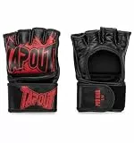 Tapout MMA Pro Fight Handschuhe aus Leder (1 Paar) PRO MMA, Black/Red, S, 960005
