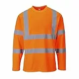 Portwest Warnschutz Langarm T-Shirt, Größe: L, Farbe: Orange, S278ORRL