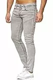 Tazzio Jeans Herren Slim Fit Stretch Jeanshose Hose Denim 16533 (33/32, Grau)