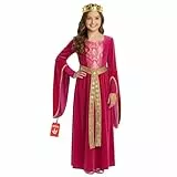 Morph Prinzessin Kostüm Mädchen, Burgfräulein Kostüm Kinder, Mittelalter Kostum Kinder, Halloween Kostum Kinder, Faschingskostüme Mädchen, Karneval Kostüme, 10-12 Jahre