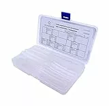 QUADRIOS GmbH Premium-Schrumpfschlauch 3:1 mit Kleber im Vorratspaket wasserdicht übersichtlich sortiert Premiumqualität wasserfest Halogenfrei Industriequalität (100 Stück, Transparent)