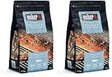 Weber 17665 Räucherchips Meeresfrüchte, 700 g, mild-fruchtige Raucharoma, Lachs, Makrele, Garnelen und andere Meeresfrrüchte, Aroma, Räuchern, Grillen (Packung mit 2)