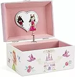 Jewelkeeper - Einhorn und Vögel Spieluhr Schmuckschatulle, Märchenprinzessin Design - Tanz der Zuckerfee Melodie Weiß