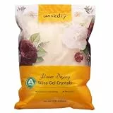 wisedry Silicagel für Trocknen Blümen 5 LBS (2,2 kg), Feine Kristalle  1mm, Silica Gel Blumen trocknen mit Indikator, Wiederverwendbar Kieselgel