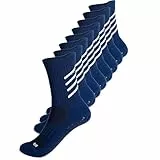 Gogogoal Rutschfeste Fußballsocken für Kinder, 75 % Baumwolle, gepolstert, atmungsaktiv, für Fußball, Rugby, Yoga, Basketball, Tennis, Laufen, 4 Paar, Marineblau, 4 Paar, 8-12 Years