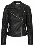 NOISY MAY NMRebel PU Jacket Frauen Kunstlederjacke schwarz M