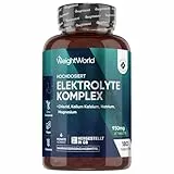 Elektrolyte Tabletten - 930mg pro Portion - mit Magnesium, Kalzium, Kalium, Natrium & Chlorid - 180 vegane Tabletten - Electrolyte Tablets Komplex - Glutenfrei - Ohne Gentechnik - WeightWorld