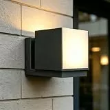 LUTEC Cuba Outdoor LED Modern Wall Light, Drehbare Aluminium Außenwandleuchte für Innen, 3000K Warmweiß, Wasserdicht für Haustür, Terrasse, Garten, Schlafzimmer, Dunkelgrau