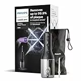 Philips Sonicare kabelloser Power Flosser 3000 Munddusche, Wasser-Flosser für Zähne, Zahnfleisch und Zahnpflege, in schwarz (Modell HX3826/33)