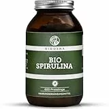 QIDOSHA® Bio Spirulina Tabletten, 600 Stk/Glas, 500mg/Pressling, 4000mg/Tagesportion, aus nachhaltiger Mikroalgen-Kultivierung mit Bio-Zertifizierung, deutsche Fertigung, jede Charge laborgeprüft