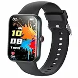 PTHTECHUS Smartwatch Kinder, Telefonuhr Sport Fitness für Kinder, 1,83 Zoll HD-Touchscreen, Benachrichtigungen Nachrichten, Fitness-Tracker für Jungen, Mädchen und Teenager (Schwarz)