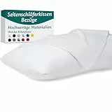 Seitenschläferkissen Bezug 40 x 145 Mikrofaser Premium 2er Set Kissenbezug Deko für Kissen Bett/Sofa Stoff Weicher Resistent Hypoallergen Anti-Milben Kopfkissenbezug Verdecktem Zip Voll Waschbar