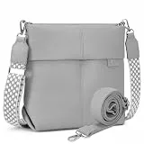 Myhozee Umhängetasche Damen Mittelgroß Handtasche - Klein Crossbody Bag PU Leder mit 2 Gurt, Schultertasche Tasche Damenhandtasche Uni mit Breitem Gurt für Frauen Damen