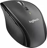 Logitech M705 Marathon Kabellose Maus, 2.4 GHz Verbindung via Unifying USB-Empfänger, 1000 DPI Laser-Sensor, 3-Jahre Akkulaufzeit, 7 Tasten, PC/Mac - Schwarz