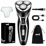 MAX-T Rasierer Herren Elektrisch Nass und Trocken, 3D ProSkin IPX7 Wasserdicht Elektrorasierer mit Pop-up Präzisionstrimmer, Wiederaufladbarer und Kabelloser Elektrischer Rasierer.