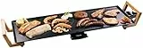 Bestron elektrischer Tischgrill, XL Teppanyaki Grillplatte im Asia Design, Grillspaß für 6 Personen, extra große Grillfläche, 1.800 W, Farbe: Schwarz