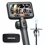 DEPSTECH 6.2mm Drehbar Endoskopkamera mit Licht, 1080P Endoskopkamera Beweglicher Kopf 210°, 4,5' IPS Bildschirm Endoskop Kamera Inspektionskamera Rohrkamera Kanalkamera-1.5m
