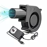 Silkwish 150m³/h Gebläse Lüfter 230V mit Drehzahlregler, AC Radiallüfter mit Regler, Turbinengebläse für Heizgeräte Grill BBQ Picknick, Kühlung Lüfter für Haushaltsgeräte - 8000RPM, 97 x 33mm, 30W