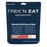 Trek’n Eat Sahnenudeln mit Hühnchen & Spinat – Cremige Outdoor Pasta | Gefriergetrocknete Mahlzeit | ca. 590 kcal | Camping, Trekking & Notvorrat Essen