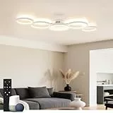 Sky angle LED Deckenleuchte Mit Alexa App Google Home Rund Weiß Dimmbar Mit Fernbedienung, Deckenlampe Wohnzimmer 50W 6000LM 3000K-6000K Für Schlafzimmer 100CM (Weiß, Smart)