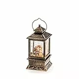 Konstsmide 2800-000 LED Schneelaterne mit Weihnachtsmann und Kindern / für Innen (IP20) / 1 warm weiße Diode / Batteriebetrieben: 3 x AA 1.5V (exkl.), Warmweiß, 10.5 x 10.5 x 22 cm
