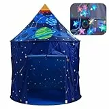 Benebomo Blue Space Rakete Spielzelt für Kinder, Kinderzelt mädchen, Pop-Up-Zelt für Kinder, Zelt für Jungen und Mädchen, drinnen und draußen